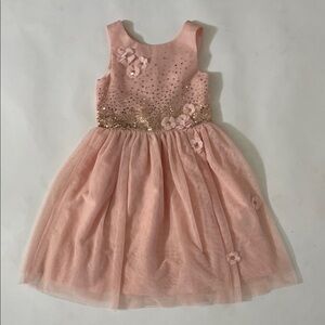 H&M Elegant Pink Kids Dress with Floral Accents